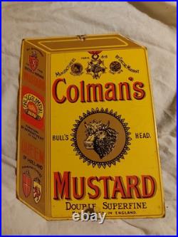 Vintage Dodo Designs Enamel Sign Colmans Mustard