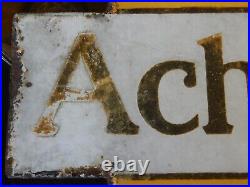 Vintage Double Sided Enamel Achille Serre Cleaners Advertising Sign
