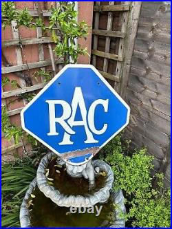 Vintage Double Sided Rac Enamel Garage Sign collect from Essex / North Norfolk