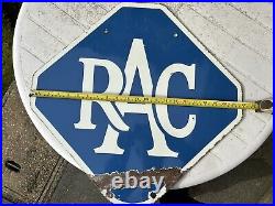 Vintage Double Sided Rac Enamel Garage Sign collect from Essex / North Norfolk