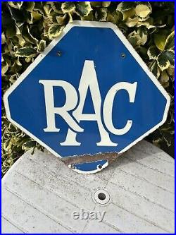 Vintage Double Sided Rac Enamel Garage Sign collect from Essex / North Norfolk