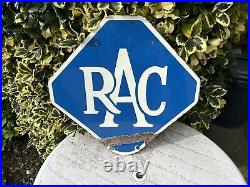 Vintage Double Sided Rac Enamel Garage Sign collect from Essex / North Norfolk