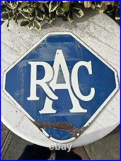 Vintage Double Sided Rac Enamel Garage Sign collect from Essex / North Norfolk