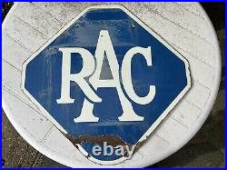 Vintage Double Sided Rac Enamel Garage Sign collect from Essex / North Norfolk