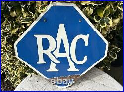 Vintage Double Sided Rac Enamel Garage Sign collect from Essex / North Norfolk