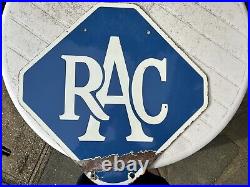 Vintage Double Sided Rac Enamel Garage Sign collect from Essex / North Norfolk