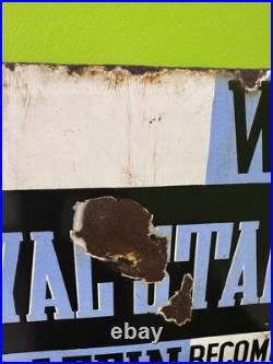 Vintage Double Sided Royal Standard Paraffin Enamel Sign
