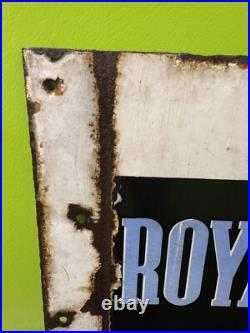 Vintage Double Sided Royal Standard Paraffin Enamel Sign