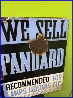 Vintage Double Sided Royal Standard Paraffin Enamel Sign