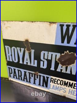 Vintage Double Sided Royal Standard Paraffin Enamel Sign