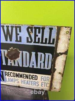 Vintage Double Sided Royal Standard Paraffin Enamel Sign