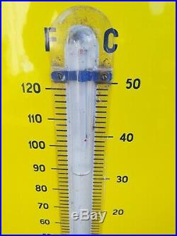 Vintage Duckhams Enamel Thermometer Sign