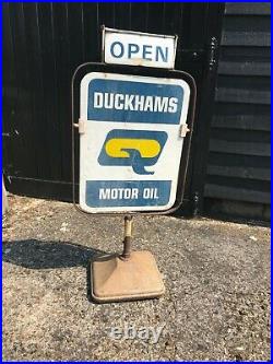 Vintage Duckhams Oil Garage Forecourt Sign Not Enamel Ex Goodwood Revival