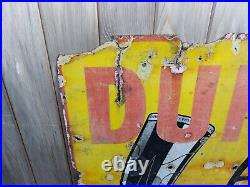 Vintage Dunlop Boots Enamel Sign, Antique Advertising Sign, Rustic Man Cave Vintage Dunlop Boots Enamel Sign, Antique Advertising Sign, Rustic Man Cave
