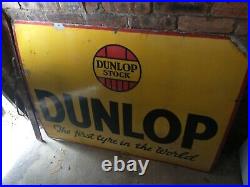 Vintage Dunlop Enamel Sign 48x36 inches