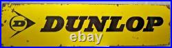 Vintage Dunlop Enamel Sign 72x18 Yellow Tyres Tire Garage Advertising Board Vintage Dunlop Enamel Sign 72x18 Yellow Tyres Tire Garage Advertising Board