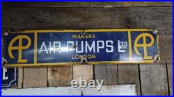 Vintage Enamel Advertising Sign Air Pumps London Ltd