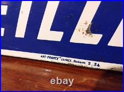 Vintage Enamel Advertising Sign VITTEL MINERAL WATER 1954
