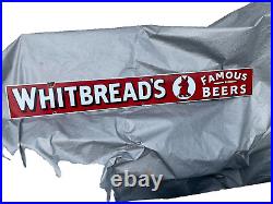 Vintage Enamel Advertsing Whitebread Sign Metal Large