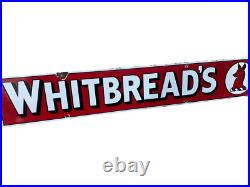 Vintage Enamel Advertsing Whitebread Sign Metal Large