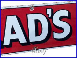 Vintage Enamel Advertsing Whitebread Sign Metal Large