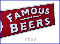 Vintage Enamel Advertsing Whitebread Sign Metal Large