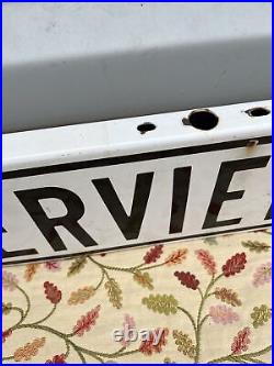 Vintage Enamel American Road Sign Double Sided RIVERVIEW DRIVE