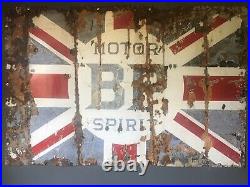 Vintage Enamel BP motor spirit sign 6ft x 4ft
