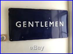 Vintage Enamel BR Gentleman Sign