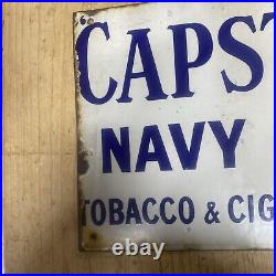 Vintage Enamel Capstan Navy Cut Tobacco & Cigarettes Double Sided