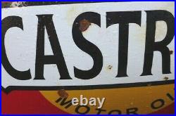 Vintage Enamel Castrol Motor Oil Metal Sign Poster Wall Art Decor 40 cm x 60 cm
