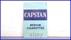 Vintage Enamel Cigarettes Capstan & Strand Double Sided Advertising Sign