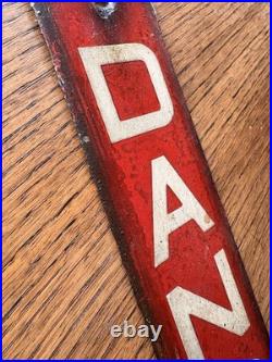Vintage Enamel DANGER Sign Industrial Factory Workshop Safety Sign 30cm