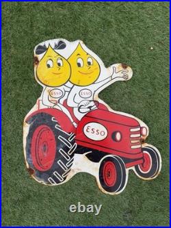 Vintage Enamel Esso Tractor Sign