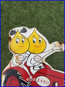 Vintage Enamel Esso Tractor Sign