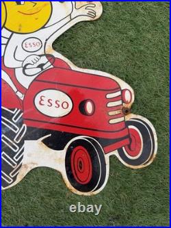 Vintage Enamel Esso Tractor Sign