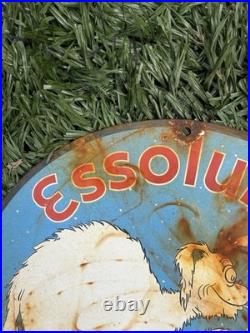 Vintage Enamel Essolube Dr Seuss Sign