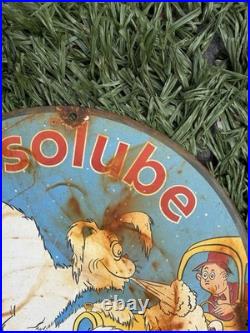 Vintage Enamel Essolube Dr Seuss Sign