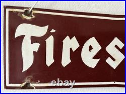 Vintage Enamel Firestone Advertising Sign