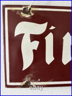 Vintage Enamel Firestone Advertising Sign