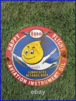Vintage Enamel Happy Flight Sign