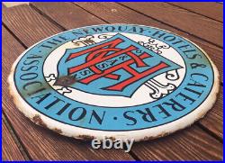 Vintage Enamel Hotel Sign From Newquay Cornwall