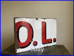 Vintage Enamel Industrial Sign Original Advertising Reclaimed Decorative Salvage