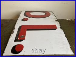 Vintage Enamel Industrial Sign Original Advertising Reclaimed Decorative Salvage