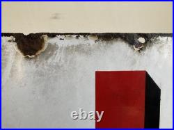 Vintage Enamel Industrial Sign Original Advertising Reclaimed Decorative Salvage