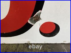 Vintage Enamel Industrial Sign Original Advertising Reclaimed Decorative Salvage