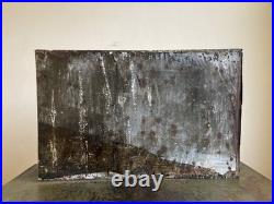 Vintage Enamel Industrial Sign Original Advertising Reclaimed Decorative Salvage