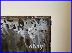 Vintage Enamel Industrial Sign Original Advertising Reclaimed Decorative Salvage