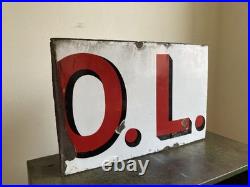 Vintage Enamel Industrial Sign Original Advertising Reclaimed Decorative Salvage