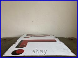 Vintage Enamel Industrial Sign Original Advertising Reclaimed Decorative Salvage